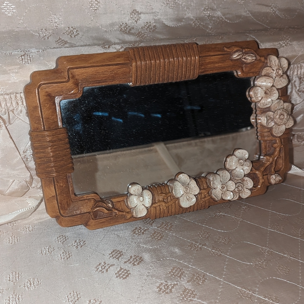 Plastic dogwood mirror